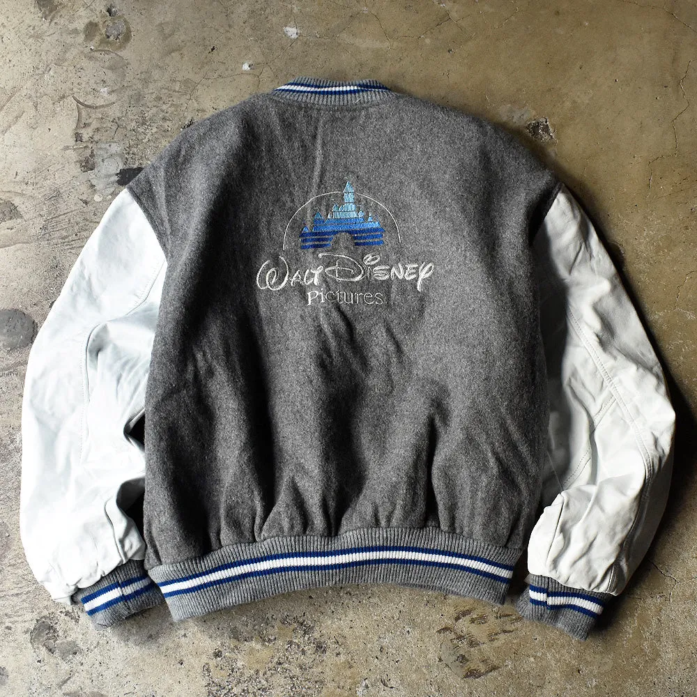 90's “Walt Disney Pictures” レザー切り替え アワードジャケット USA製 231130H