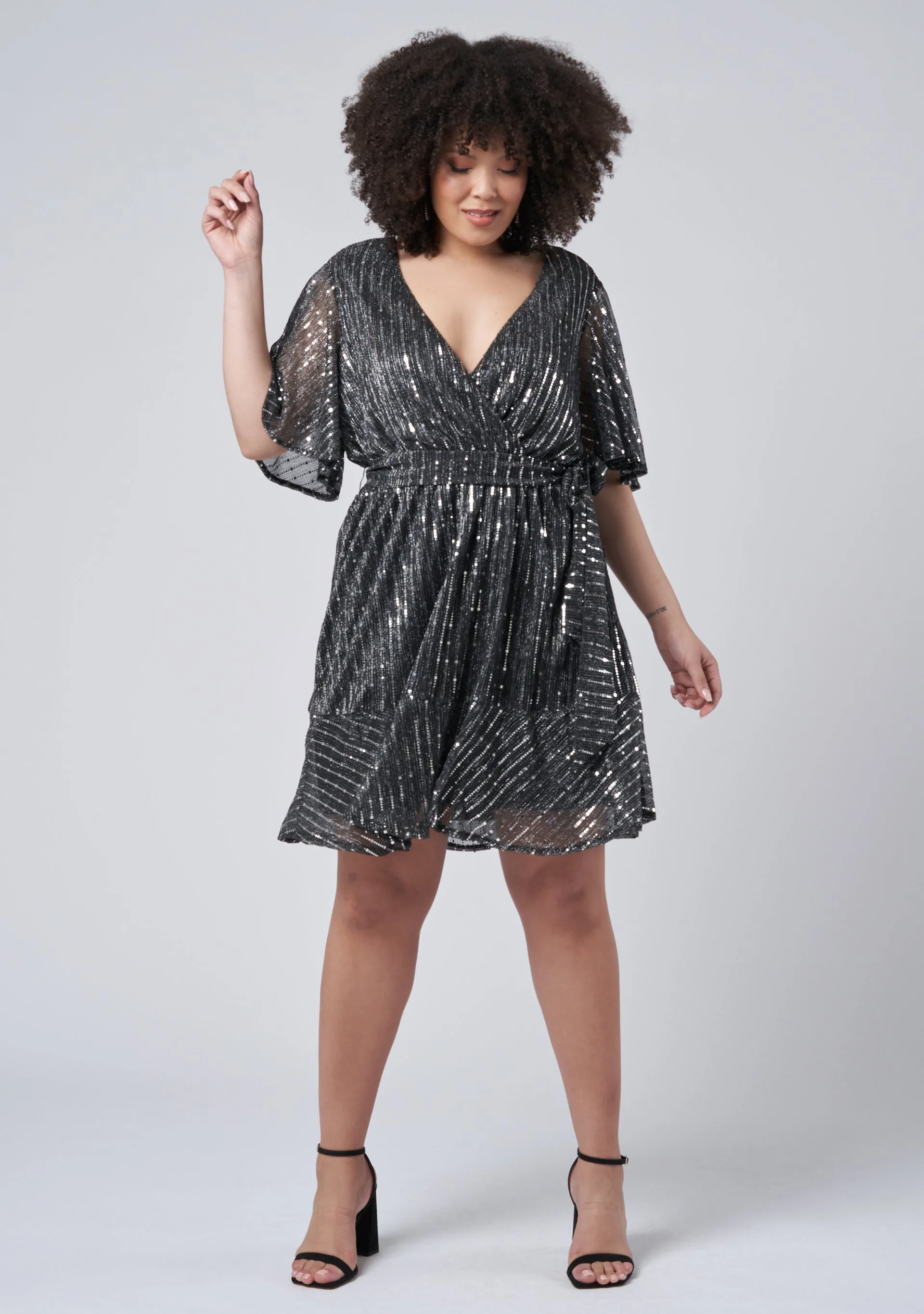 Glow Frill Hem Mini Dress